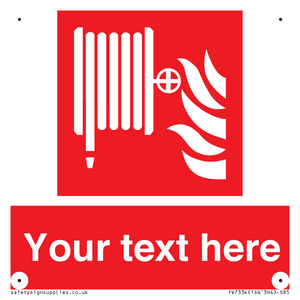 Custom Fire hose reel Sign